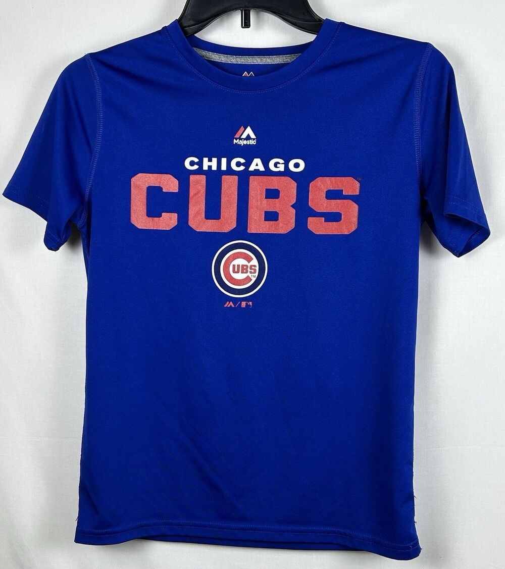 Chicago Cubs Youth T-shirt Size MLB Royal Blue Graphic
